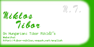 miklos tibor business card